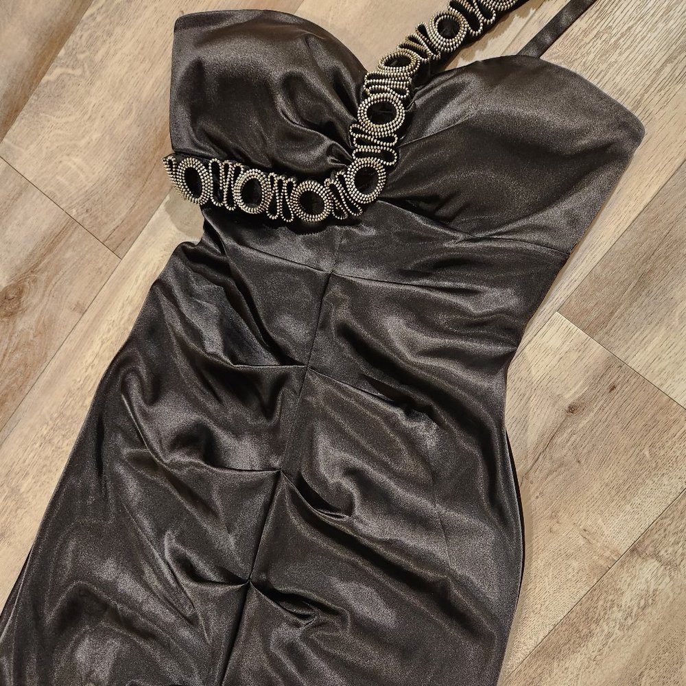 Blondie Nites By Stacy Sklar Zipper Rose 🌹 Little Black Dress